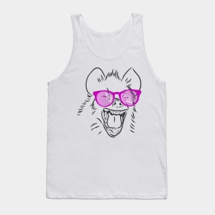 laughing hyena with rainbow glasses Tank Top